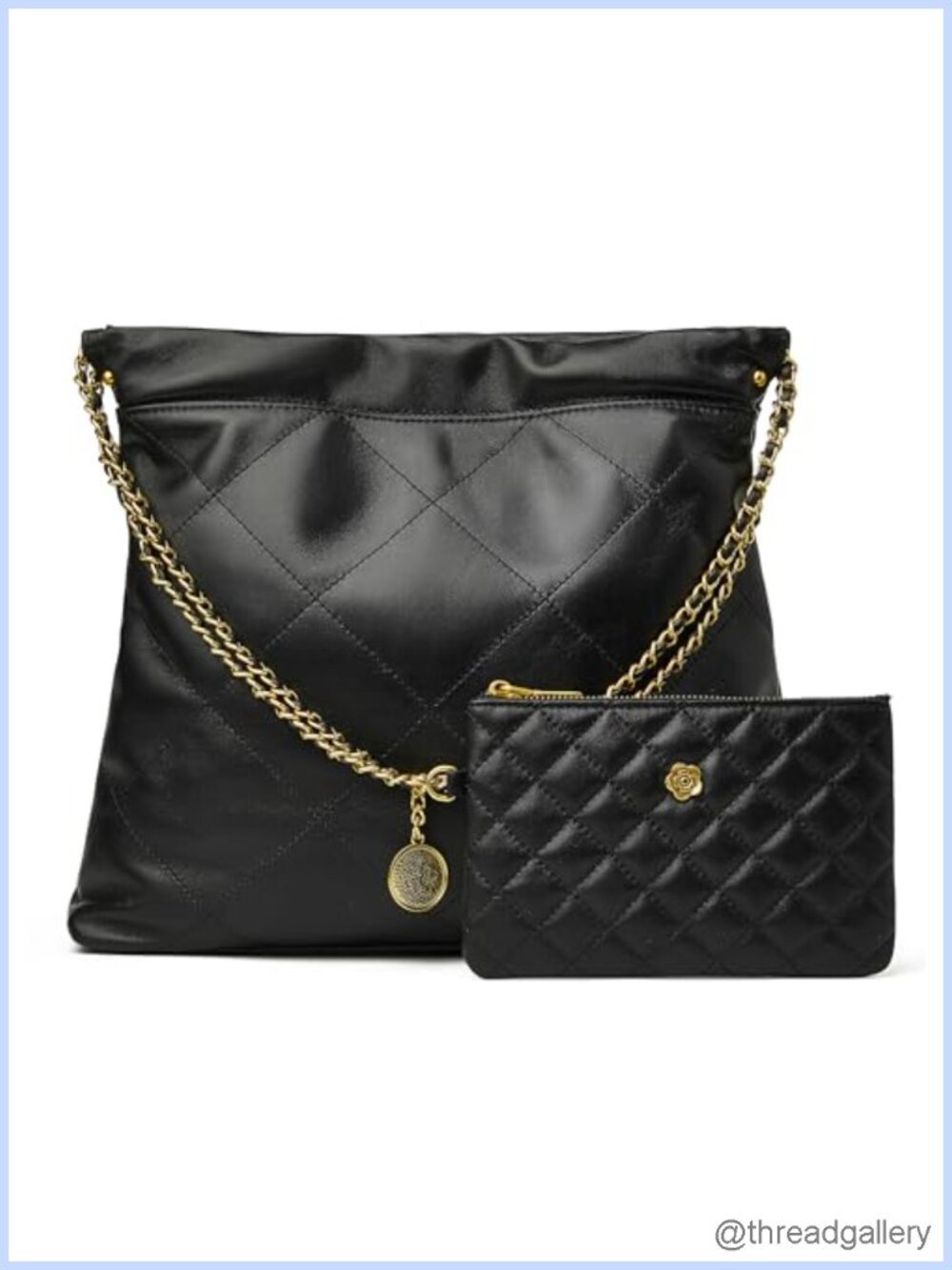 Quilted Leather Tote Bag for Women Designer Lambskin Hobo Purse